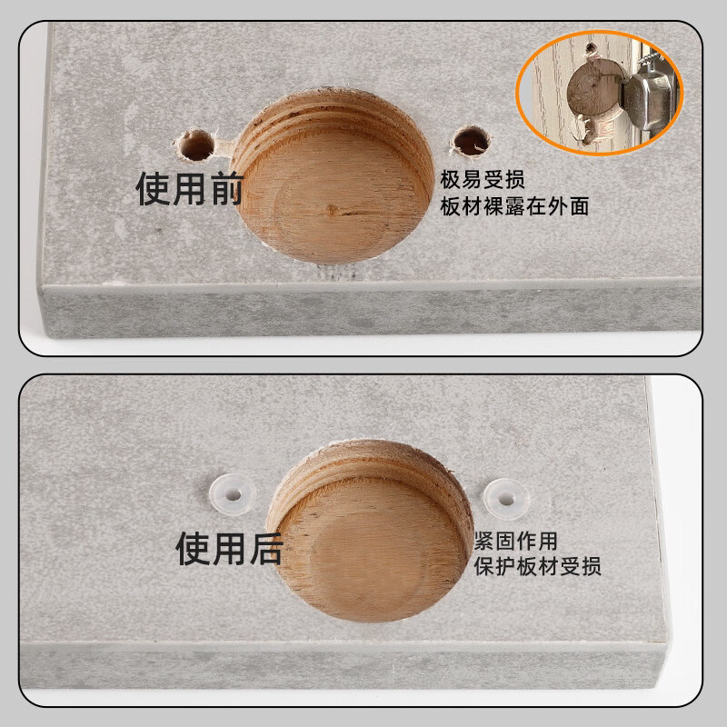 Vinoa aluminum honeycomb hinge embedded parts rubber plug aluminum alloy M4 nylon screw expanded plastic rubber nut hinge reinforcement 10 pieces