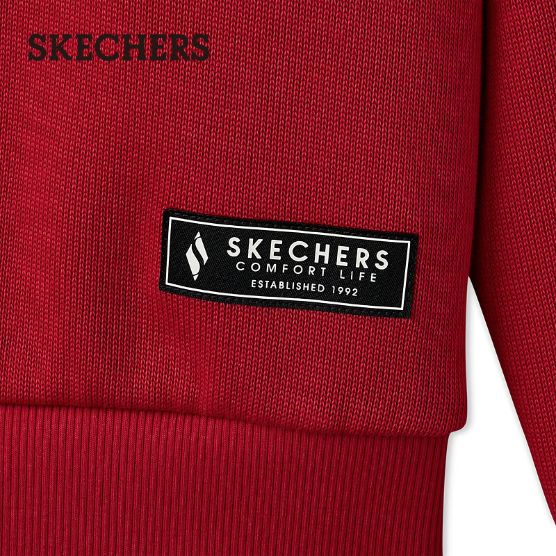 Skechers New Year's gift knitted pullover sweatshirt for women 2025 winter new long-sleeved jacket casual sportswear L425W012