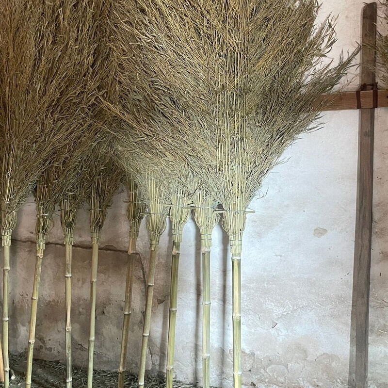 Broom big broom sanitation factory workshop street household bamboo broom to sweep the yard road outdoor courtyard 2.5 meters thickening style 5
