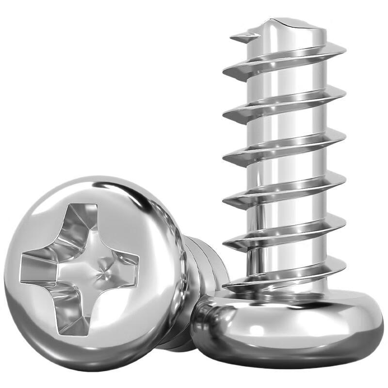 Tianzhuo Hardware PB 304 stainless steel cross round head flat tail self-tapping small screws electronic pan head wood screws M2M3 M5*6-80 pieces