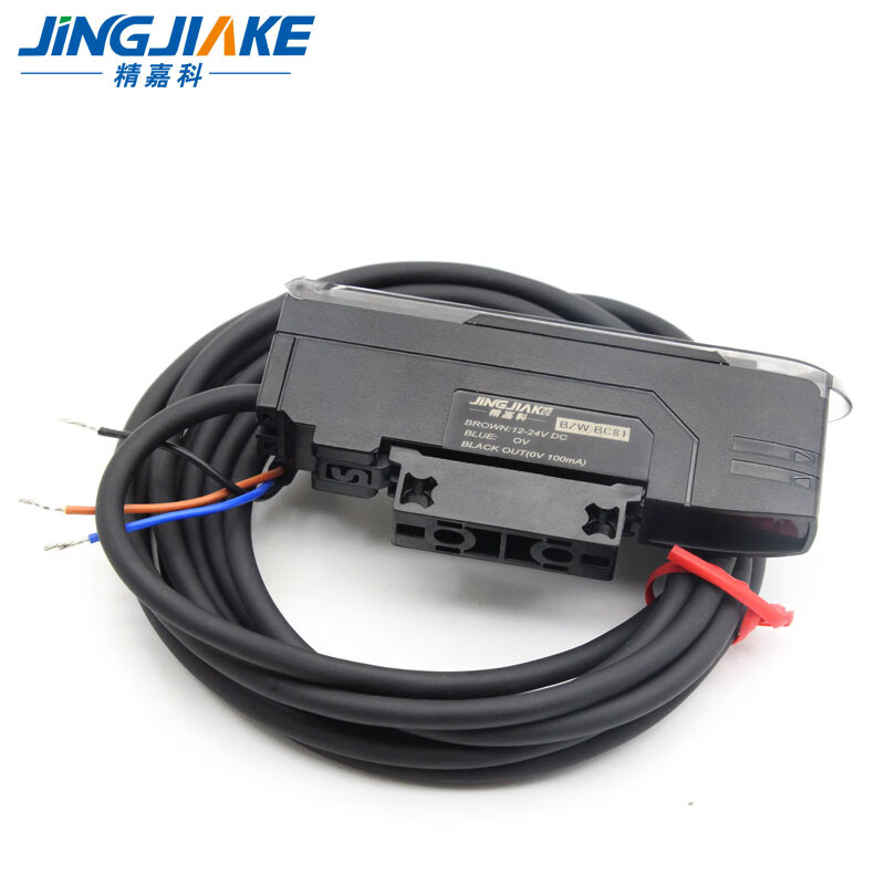 Yue Changsheng manual-free Chinese character optical fiber amplifier triple power high-precision optical fiber sensor suitable for BZW-BC81 Chinese optical fiber amplifier NPN output