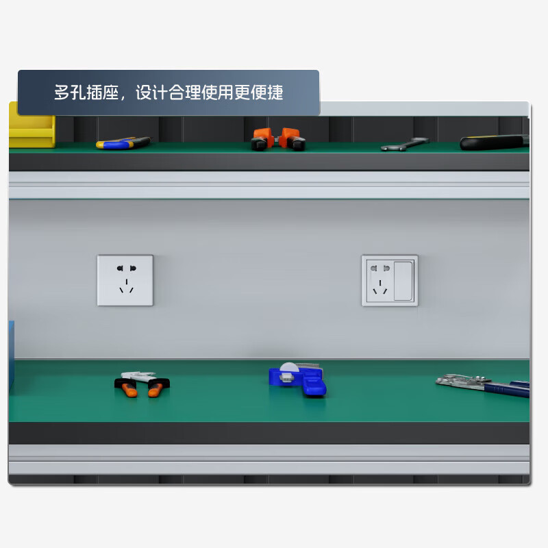 Kegan diy aluminum alloy anti-static workbench aluminum profile operating table computer table workshop factory assembly line assembly table repair table can be customized including accessories 1600*600*1600 double drawer