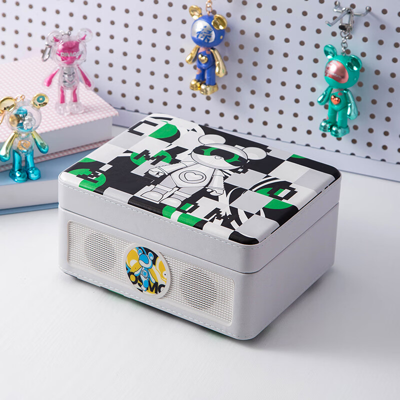 YEARS STAY time and years all-in-one audiophile album player retro CD player record player desktop Bluetooth audio speaker interstellar bear noble warrior gray birthday gift