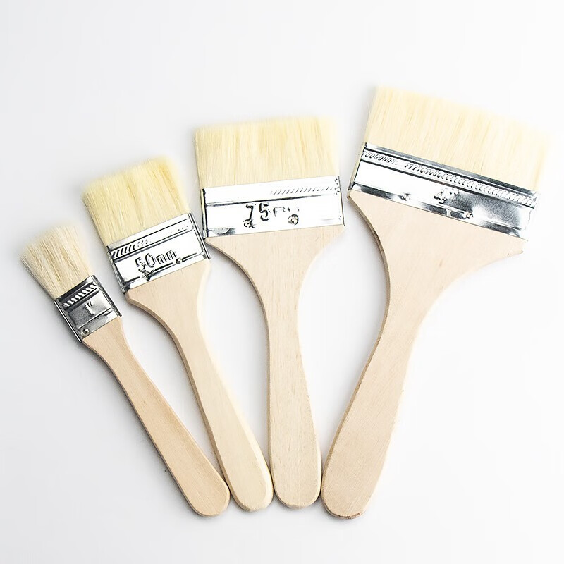 Hasdick high quality wool brush 3 inches (10 pieces) wooden handle paint tool soft bristle paint barbecue brush dust cleaning brush HKxy-27