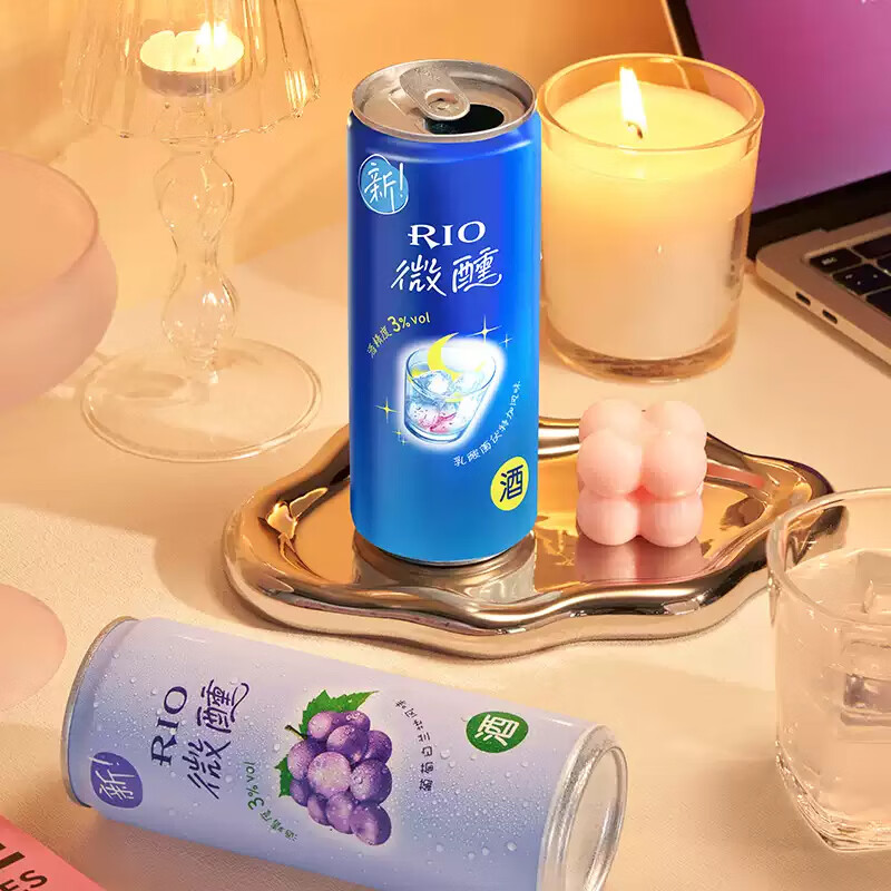 RIO foreign wine, pre-mixed wine, cocktail, fruit wine 3 degrees, slightly drunken liqueur, lactic acid bacteria flavor 330ml*8 cans