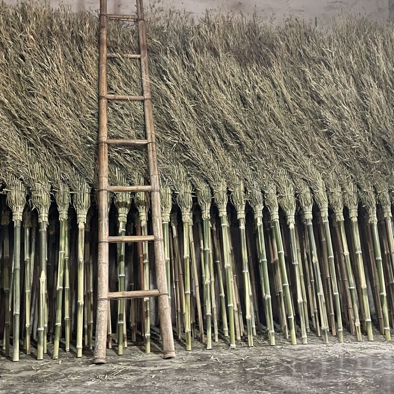Broom big broom sanitation factory workshop street household bamboo broom to sweep the yard road outdoor courtyard 2.5 meters thickening style 5