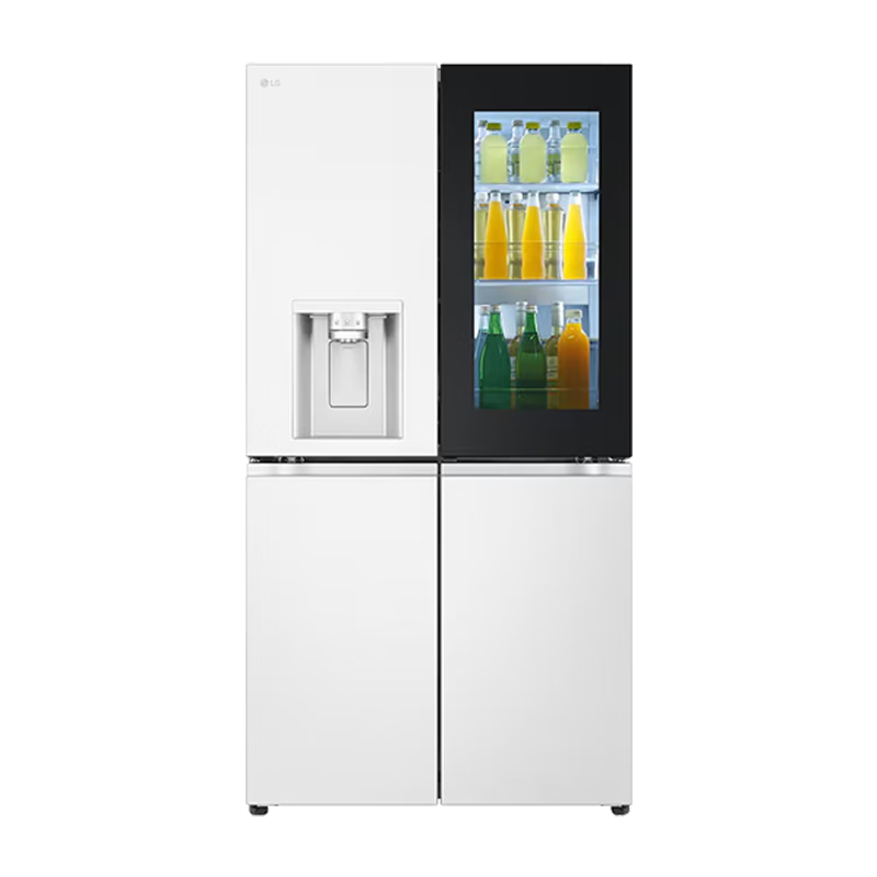 LG refrigerator offline same model 638L cross-shaped four-door large-capacity ice-fun knock-knock fully automatic ice machine ice bar door-in-door panoramic perspective window intelligent variable frequency air-cooled frost-free 640L|cross-shaped four-door|3-in-1 ice making F664MEH95D