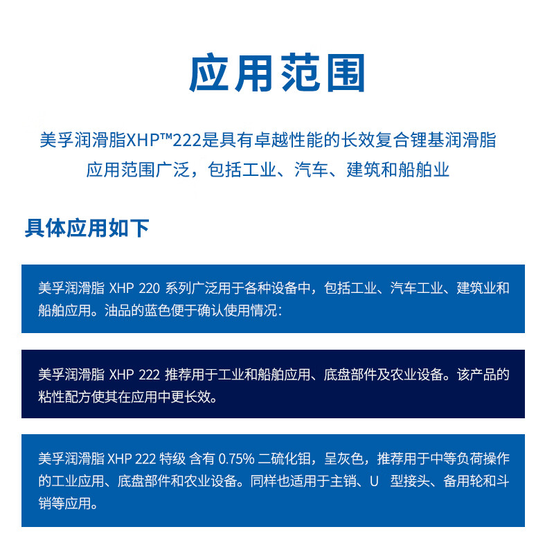 Mobil XHP222 Grease Butter Automotive Engineering Machinery Bearing High Temperature Composite Lithium Ester 1.8kg/barrel/
