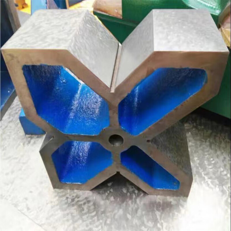 Yue Changsheng precision cast iron v-shaped frame 90 degree fitter marking v-shaped iron shaft type detection v-shaped block fixture correction v-shaped iron block hollow single port 300*230*110 (pair)