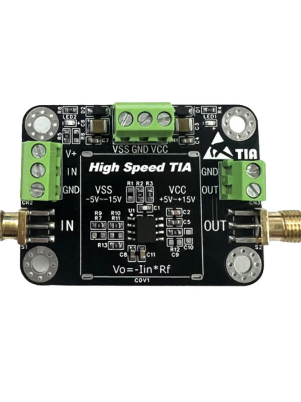 A825 transimpedance TIA amplifier module nA high-speed IV photocurrent to voltage APPIN photodetector gain default 100,000 times