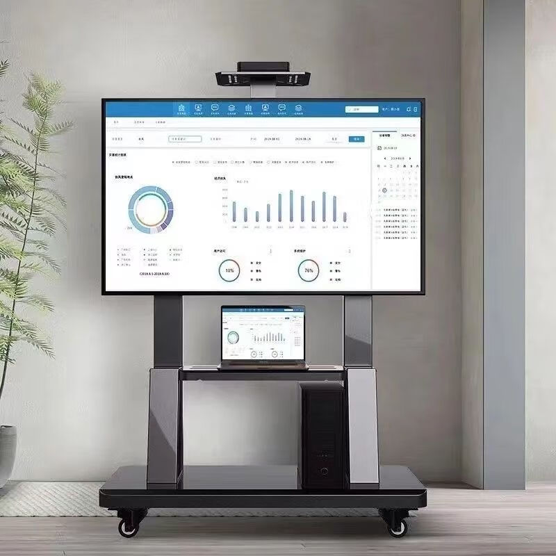 Complete new floor-standing TV stand with wheels, rotating, suitable for Hisense all-in-one vertical hanging trolley, 42-65 inches + horizontal and vertical screens can be switched