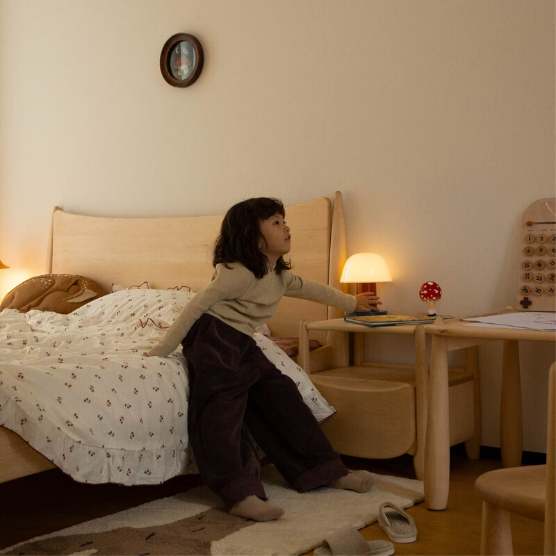 FNJIKIDS Daydream Children's Bed Solid Wood Children's Room Kid's Bed Boys and Girls New Simple Teenager Bed Second Bedroom Furniture Pre-Sale 8 Weeks White Maple Natural Color 1.5m