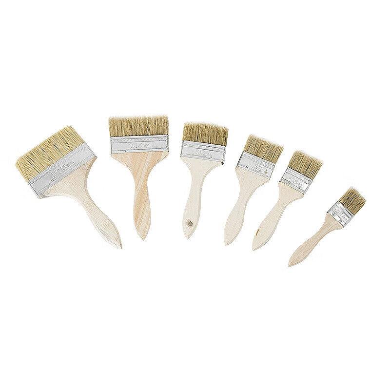 Hasdick wooden handle paint brush 4 inches (10 pieces) paint brush cleaning high-end pure bristle brush HK-504