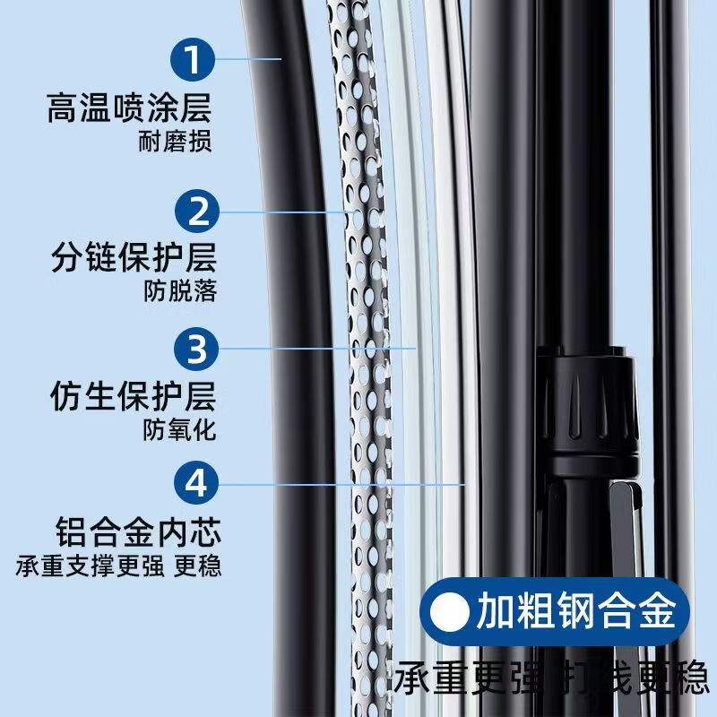 Level meter tripod thickened leveling meter lifting support rod infrared tripod stainless steel bracket universal black diamond thickened tripod 1 meter