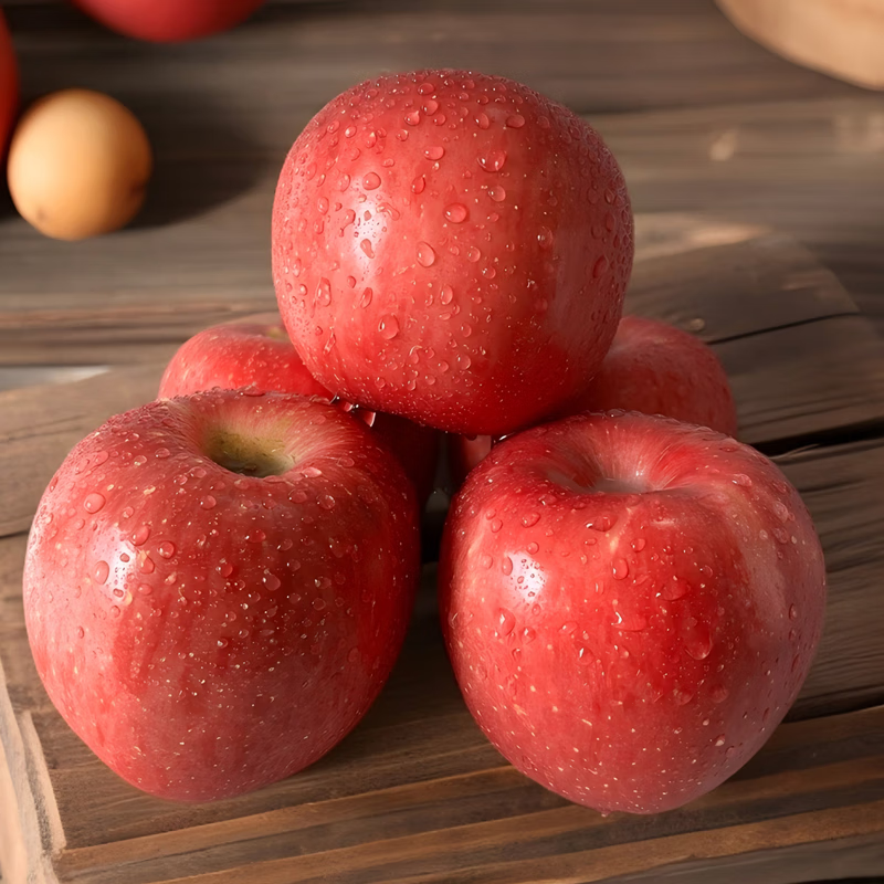Luochuan Apple King Shopkeeper Shaanxi Luochuan Red Fuji Apple Crisp, Sweet and Fresh Whole Box Gift Box Seasonal 4.5 catties Medium Fruit 80-85mm