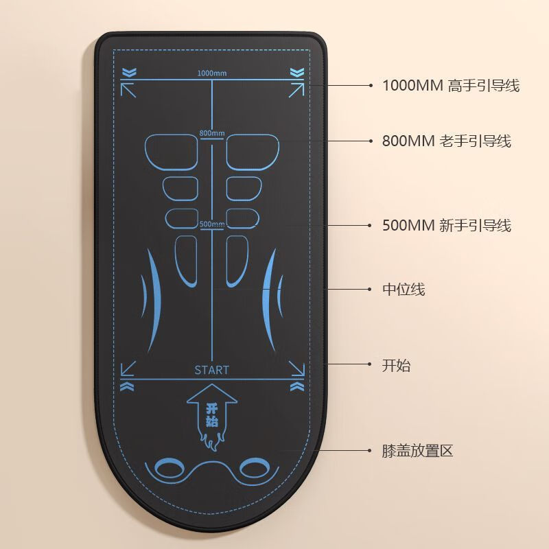 Perfect Abdominal Wheel Special Mat Anti-Slip Silent Position Mat Sports Skipping Rope Silicone Pad Shock Absorbing Sound Insulation Non-Slip Wear Resistant Cool Black Abdominal Wheel-Skipping-Yoga Special Mat 160cm*70cm Thickness 6mm