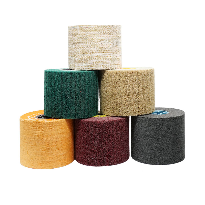 He Jiagong drawing wheel scouring pad wheel metal stainless steel special aluminum iron alloy polishing wheel drawing machine metal drawing wheel yellow thick drawing wheel 46# wear-resistant model