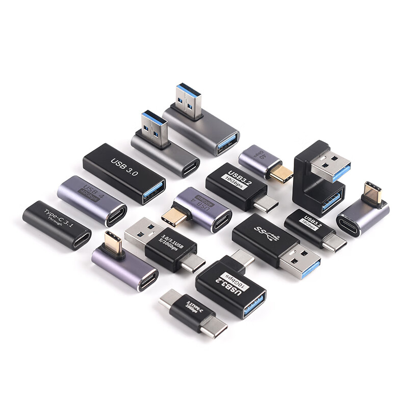 DZYJUSB adapter Typec male to female mobile phone tablet 40G Thunderbolt 3/4 data cable extension 90 degrees L-shaped U Type-C male to USB3.2 female elbow 10G no specifications