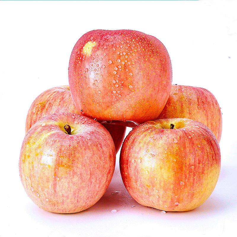 Jingyuan Shaanxi Red Fuji Apple, Crisp, Sweet and Ugly Apple, Seasonal Flat Fruit, Fresh Rock Candy Heart Apple, Fresh Fruit, Preferred 5kg Pack (Net Weight 4.5kg)