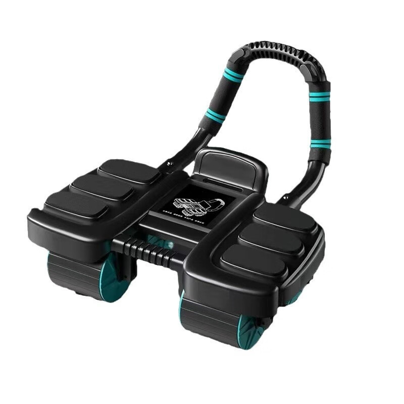Shantou Lincun's new six-elbow support abdominal wheel automatic rebound abdominal muscle training four-wheel abdominal curler men's sports 5 black free kneeling mat upgraded six elbow support/four-wheel abdominal wheel