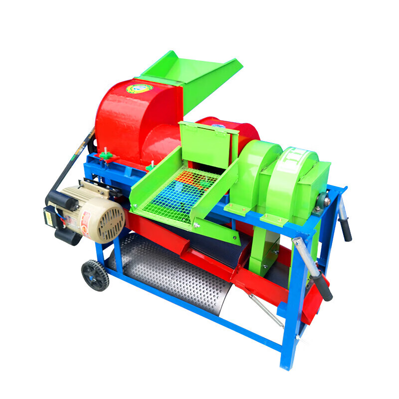 Pupan small multi-functional threshing corn, soybean, sorghum, rapeseed, bract, rice, millet, fully automatic peeling and tearing, single ventilator, the whole machine does not include a motor_ enhanced version