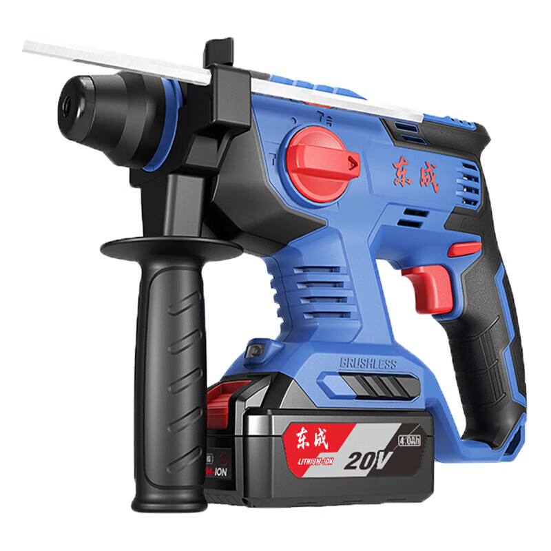 Dongcheng brushless rechargeable electric hammer pickaxe three-purpose high-power concrete impact hammer pickaxe DCZC22B 4.0 dual electric