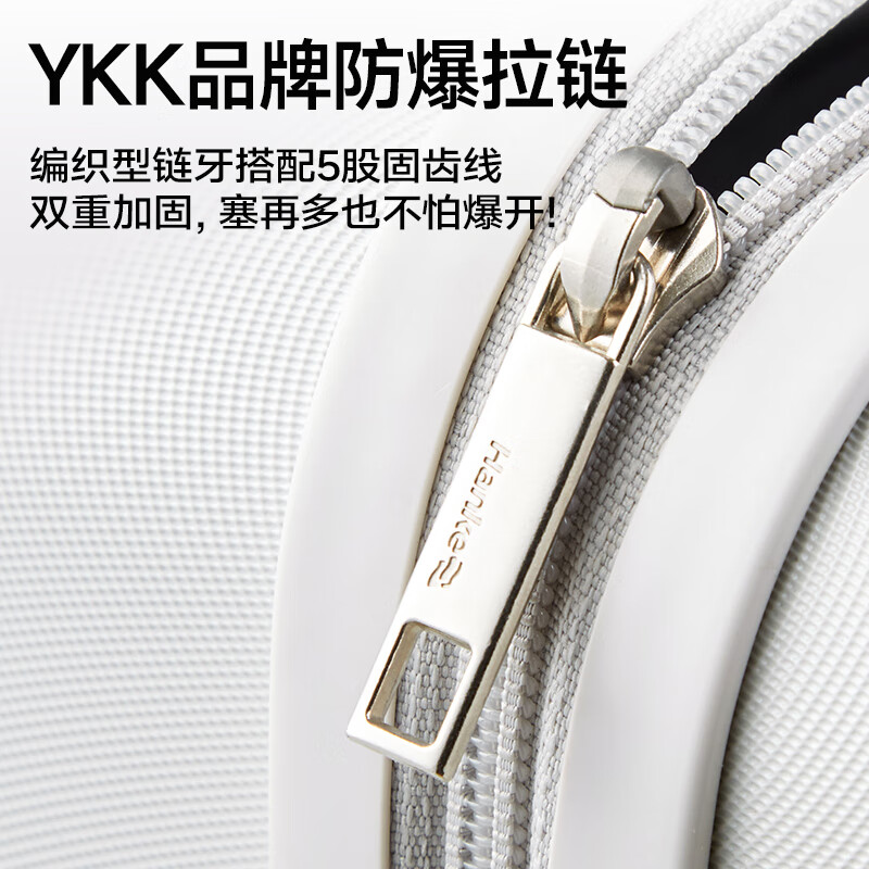 Hanker large-capacity suitcase women's trolley case men's boarding business travel suitcase travel storage student password box leather smoke white fine dot pattern 20 inches / 37 liters / boarding suitcase / short trip