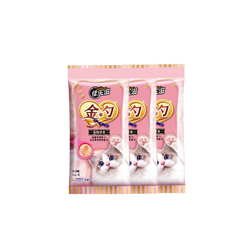 Galax golden spoon licking spoon mousse spoon cat spoon pet cat snack cat wet food cat strips tuna bonito 10g*12 pieces