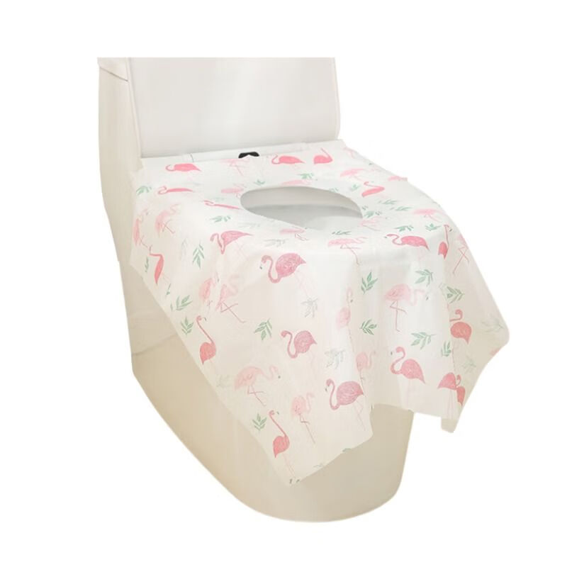 JCZS travel disposable toilet mat fully covers maternity confinement special hotel toilet cover thickened waterproof toilet mat three layers thick cold insulation 2 packs/14 pieces in total