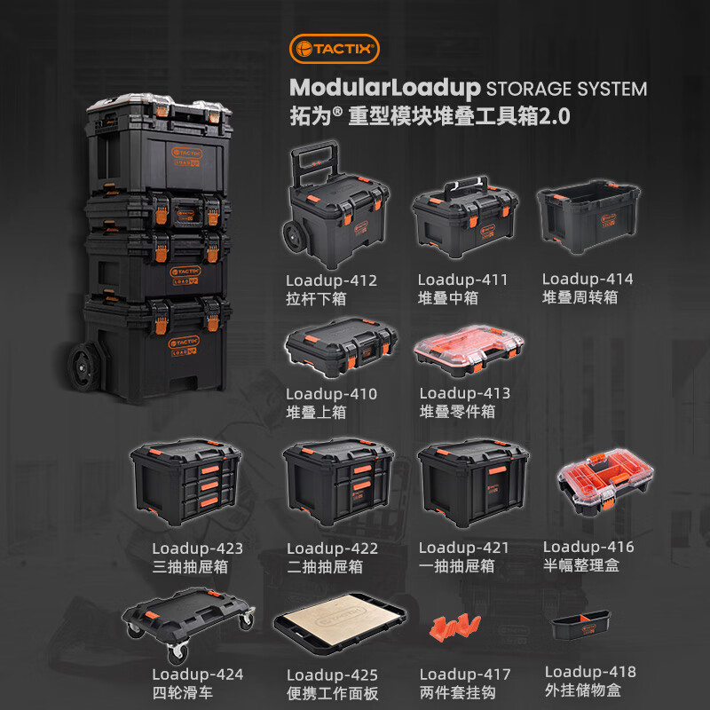 Tactix transparent parts box 2.0 stacking tool box accessories industrial hardware screw storage box 320413