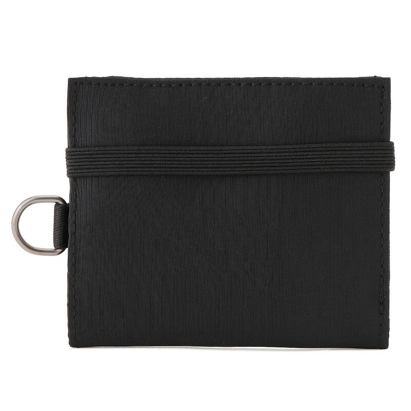 Yuanzu storage bag MUJI Muji Liangpin wallet solid color key card zipper portable coin purse for business trip black - polyester fiber travel wallet about 11*9