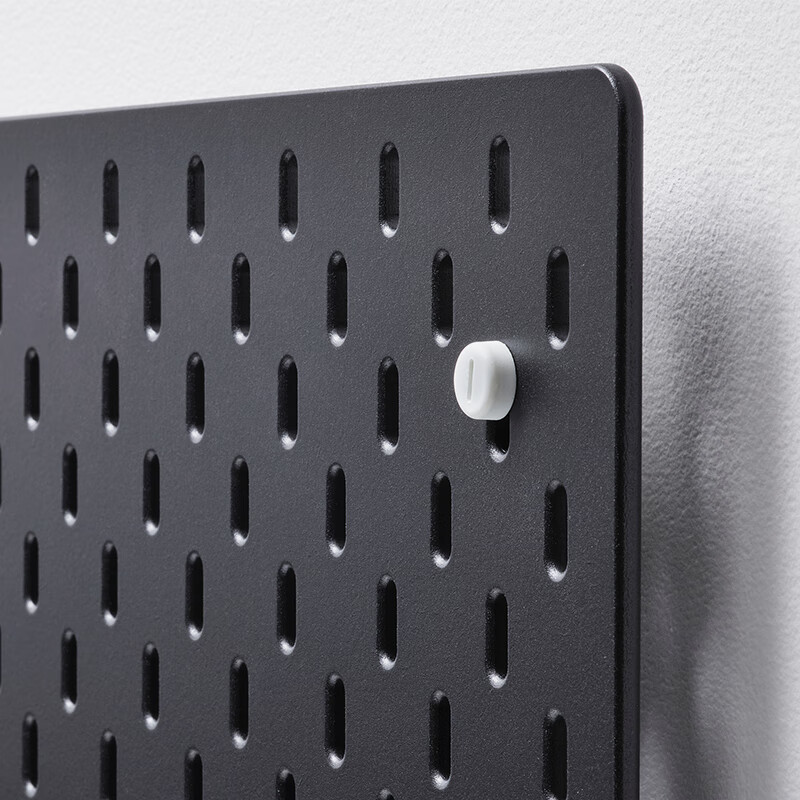 IKEA (IKEA) SKADIS gaming room hole board wall storage entry entrance storage hanging board student dormitory small peg board combination + connecting accessories + clip + storage basket hole board combination black 76x56 cm
