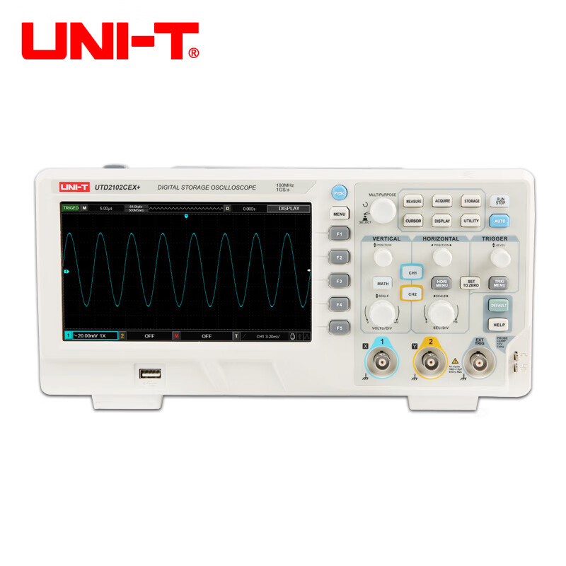 Unilide UTD2102CEX+ digital storage oscilloscope dual-channel 100M large-screen color dedicated oscilloscope UTD2102CEX+ official standard dual-channel 100
