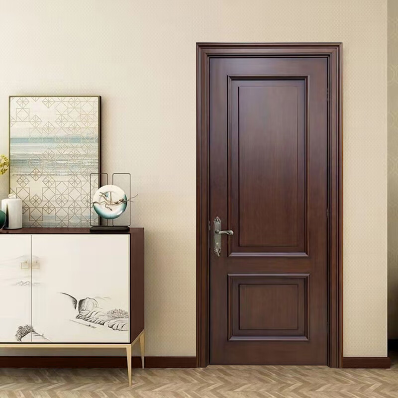 Solid wood door Bedroom door All solid wood composite paint door New Chinese style room door Indoor door Home wooden door Custom door Solid wood composite paint door A