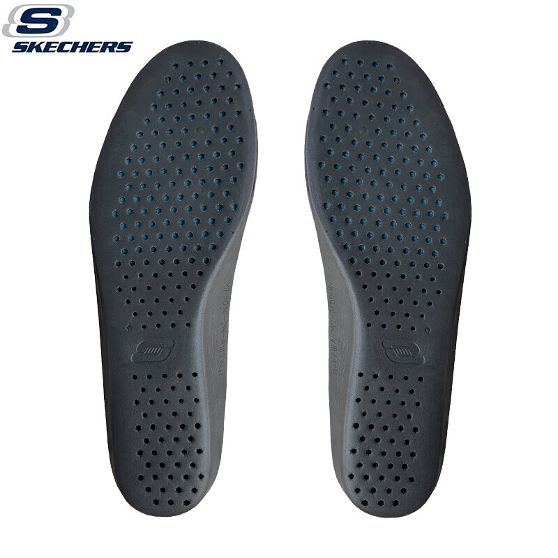 Skechers original high-elastic memory foam insole adapted to skechers sports breathable shock-absorbing sweat-absorbing running soft four-generation high-elastic black pair purchased by length 41