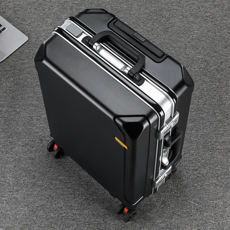 Xiaomi Li high-end suitcase can seat 22 people, suitcase for men and women, 20 boarding case, college student business large capacity, 26 trolley case, supreme aluminum frame, dark gray, 20 inches, boarding size