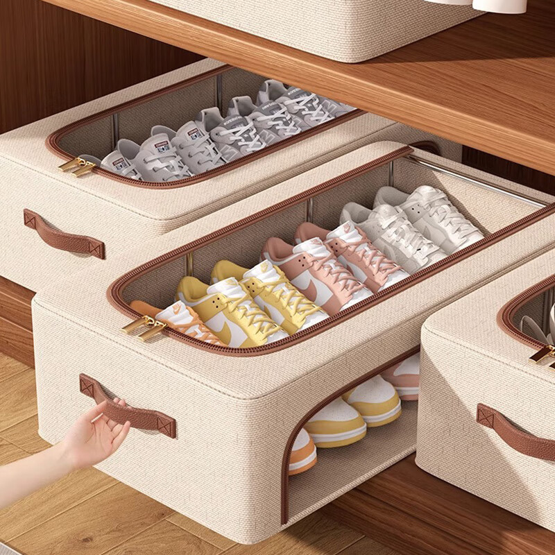 Ershan set shoe box shoe storage artifact space-saving shoe rack shoe cabinet for boots shoe support bed bottom foldable storage box transparent installation-free transparent shoe box large double windows