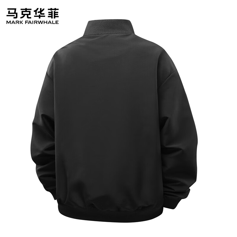 Mark Huafei Flight Jacket Men's Spring and Autumn 2025 New Casual American Baseball Collar Jacket Men's XL Black