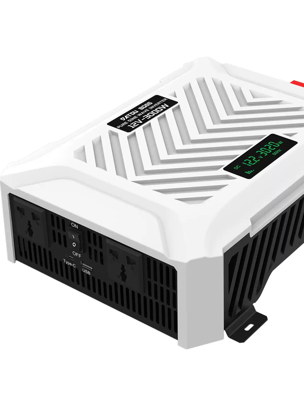 Pure sine wave inverter for intelligent identification of high-power trucks, black 4000W 220V12V
