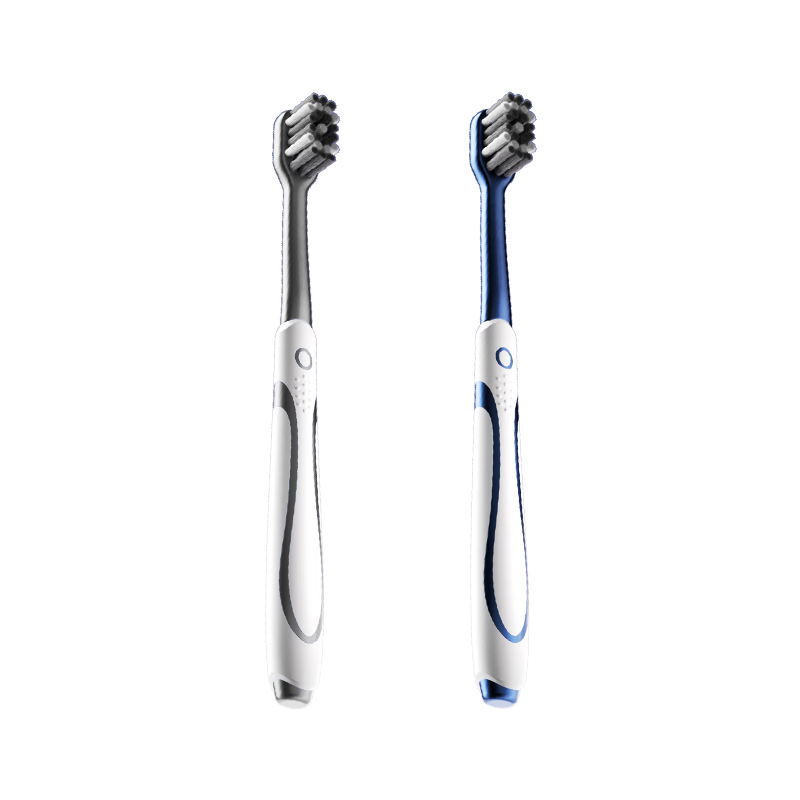 Hao Teeth's medium-hard bristle toothbrush, men's special toothbrush, adult durable tooth stain removal, tea, tobacco stains, antibacterial bristles, independent pack - 2 pieces