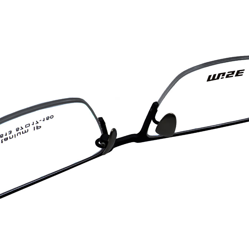 MUISE full titanium series half-rim glasses frame MSPT513 BK black ultra-light titanium optical frame with lens 57mm