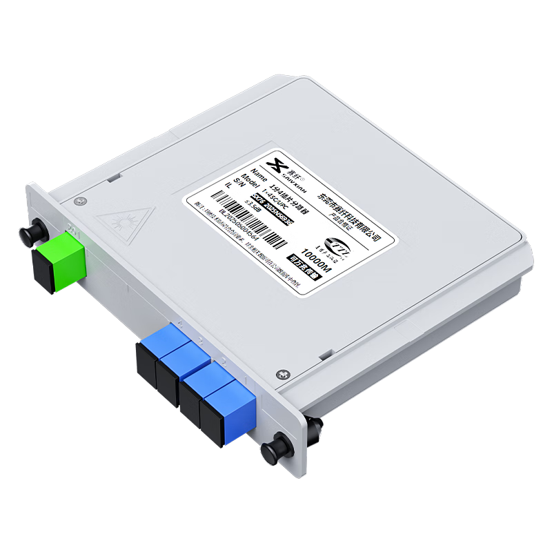 Sai Fiber optical fiber splitter 1 minute 4 plug-in card type carrier-grade optical fiber splitter single-mode square head SC/UPC pigtail mobile Unicom Telecom PLC box splitter 1/4