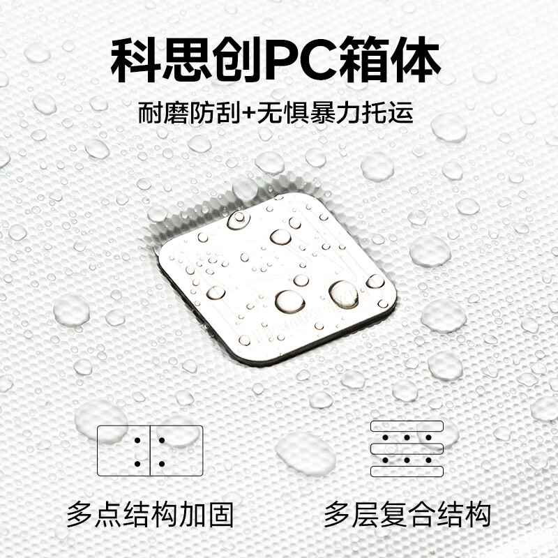 Hanker large-capacity suitcase women's trolley case men's boarding business travel suitcase travel storage student password box leather smoke white fine dot pattern 20 inches / 37 liters / boarding suitcase / short trip