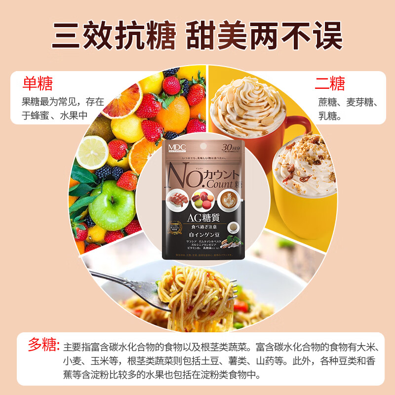 MDC Salacia Anti-sugar Pills 30 capsules/bag K Sugar Control Carbohydrate High-Eat Enzyme Sugar Absorption Blocking Anti-sugar Tablets 30 capsules