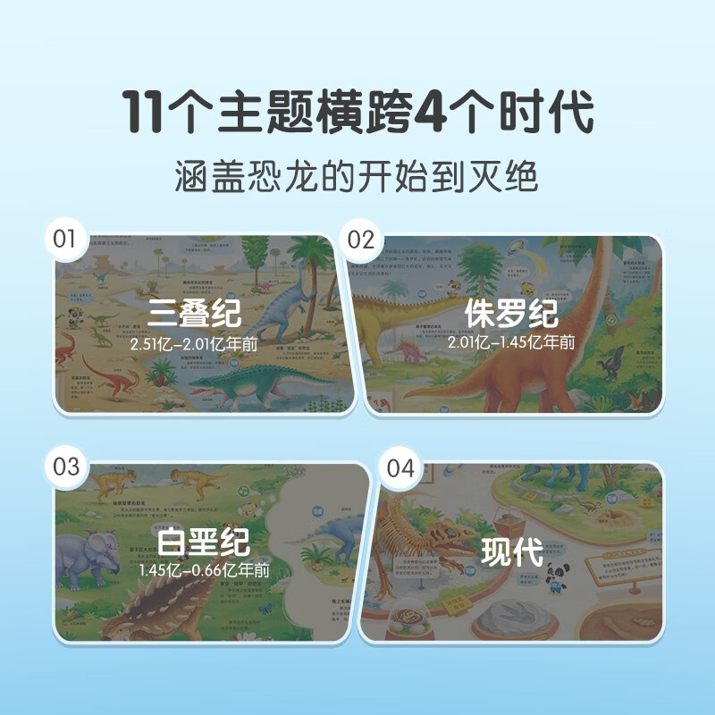 Wow! Wonderful dinosaur, educational encyclopedia for children aged 3-6 years old, available for reading, 3D flip book for children's popular science enlightenment