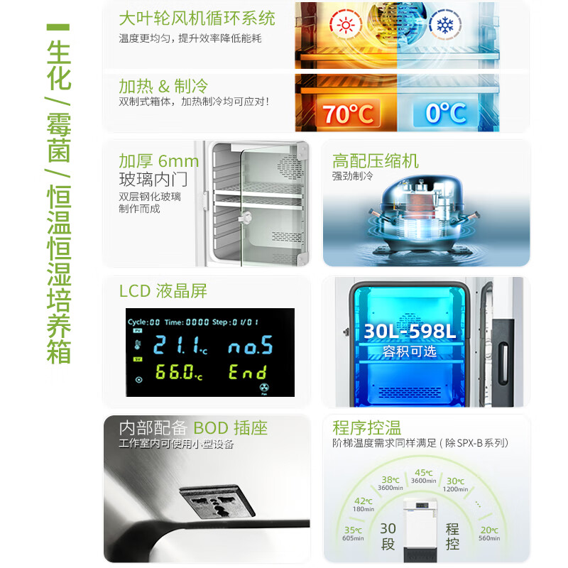 Lichen (LICHEN) electric constant temperature incubator biochemical mold constant humidity plant seed germination box laboratory LC-HN-25BS