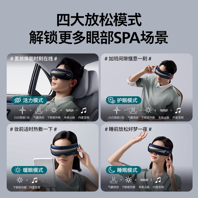 Philips (PHILIPS) eye massager massager massage eye mask eye protection device massage hot compress microcurrent massage 7202E birthday and new year gifts high-end annual party gifts