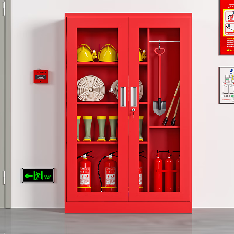 Baigang fire cabinet micro fire station full set of fire equipment emergency box fire extinguishing box doorman community property 1.8*1.6m
