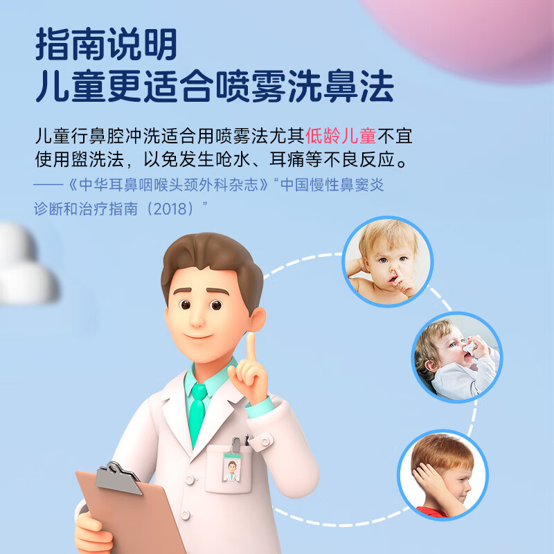 Shuomao Nasal Irrigator Children's Electric Spray Physiological Sea Salt Water Atomized Rhinitis Nasal Irrigator MFNI-03EB