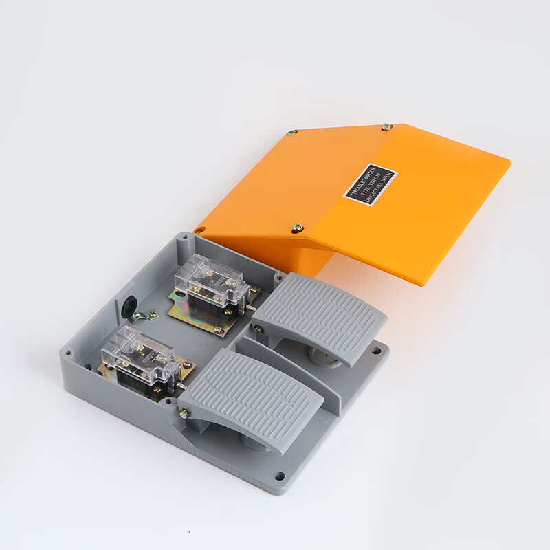 Double pedal YDT115 foot switch silver contact industrial foot pedal switch gray